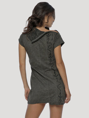 Beet Short Sleeves Mini Dress - Psylo Fashion