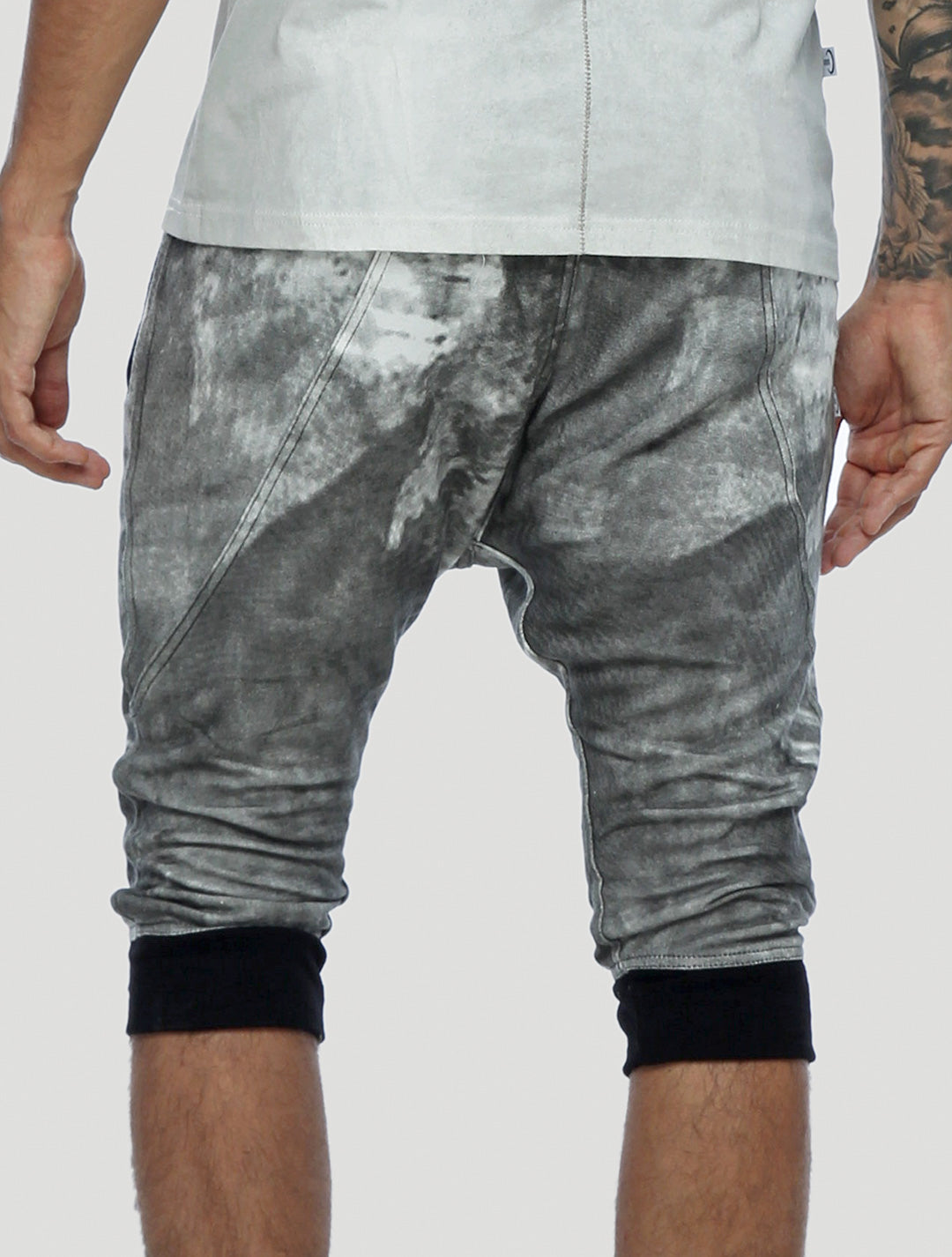 Drop crotch clearance jogger shorts