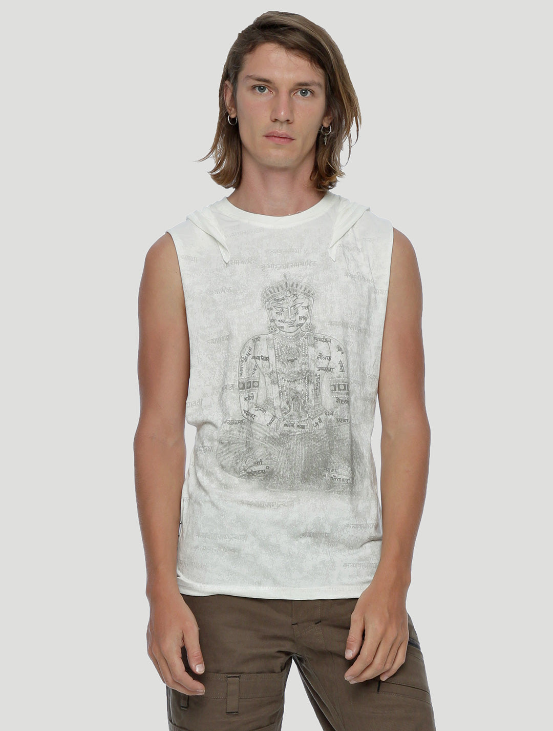 Buddha Hoodie Singlet Tee - Psylo Fashion