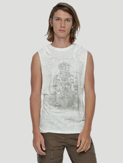 Buddha Hoodie Singlet Tee - Psylo Fashion
