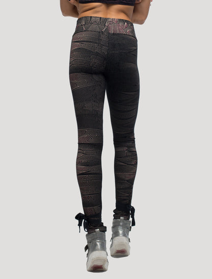 Crystal High Foldover Long Leggings - Psylo Fashion