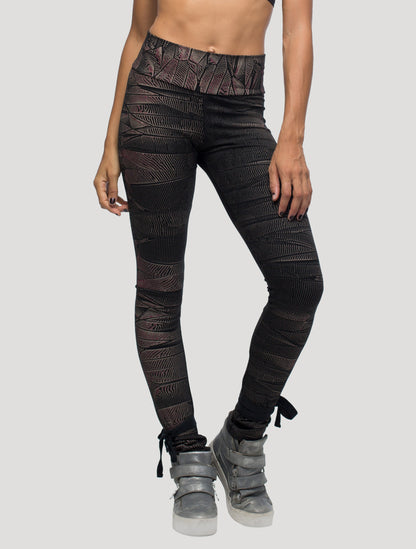 Crystal High Foldover Long Leggings - Psylo Fashion