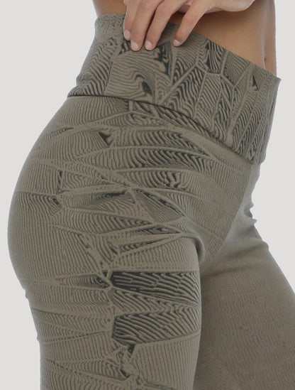 Crystal High Foldover Long Leggings - Psylo Fashion