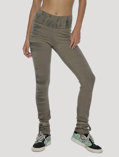 Crystal High Foldover Long Leggings - Psylo Fashion