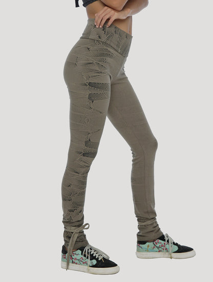 Crystal High Foldover Long Leggings - Psylo Fashion