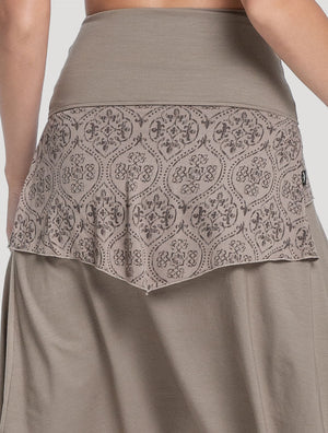 'Drag' Organic Cotton Asymmetric Midi Skirt by Psylo Fashion