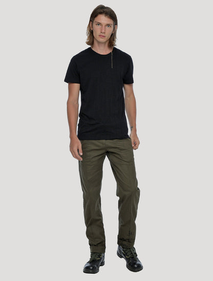 Black Deala Short Sleeves Tee - Psylo Fashion