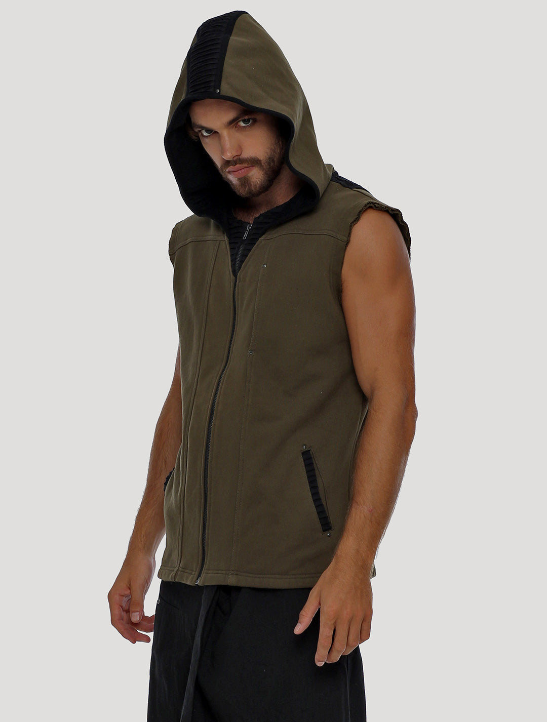 Sleeveless clearance vest hoodie