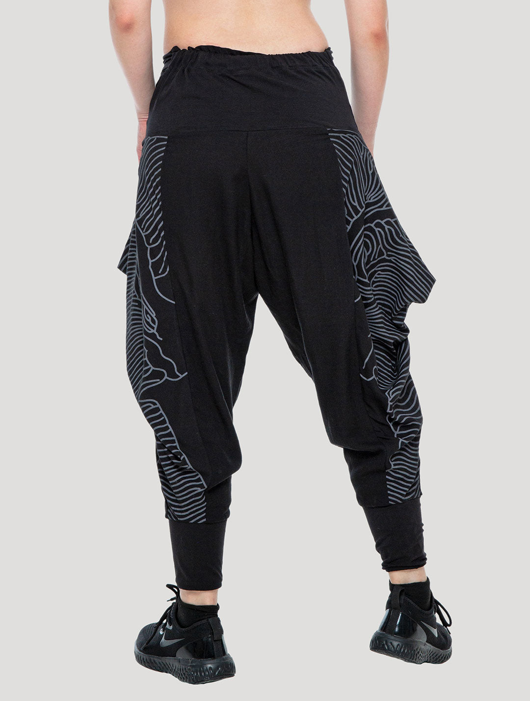 Black Elephants Harem Pants - Psylo Fashion