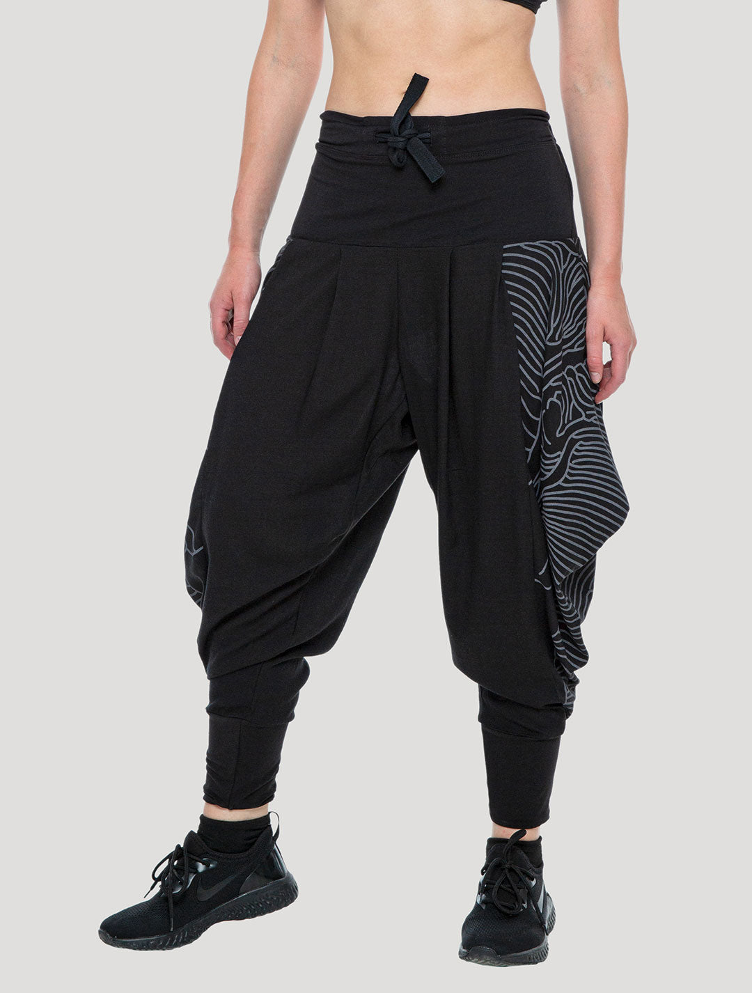 Black Elephants Harem Pants - Psylo Fashion