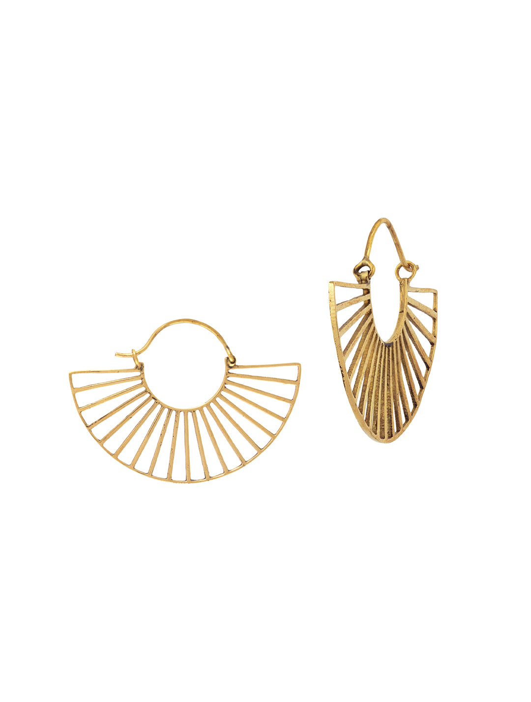 Fan Hoops Tribal Earrings by Tribali - Psylo Fashion