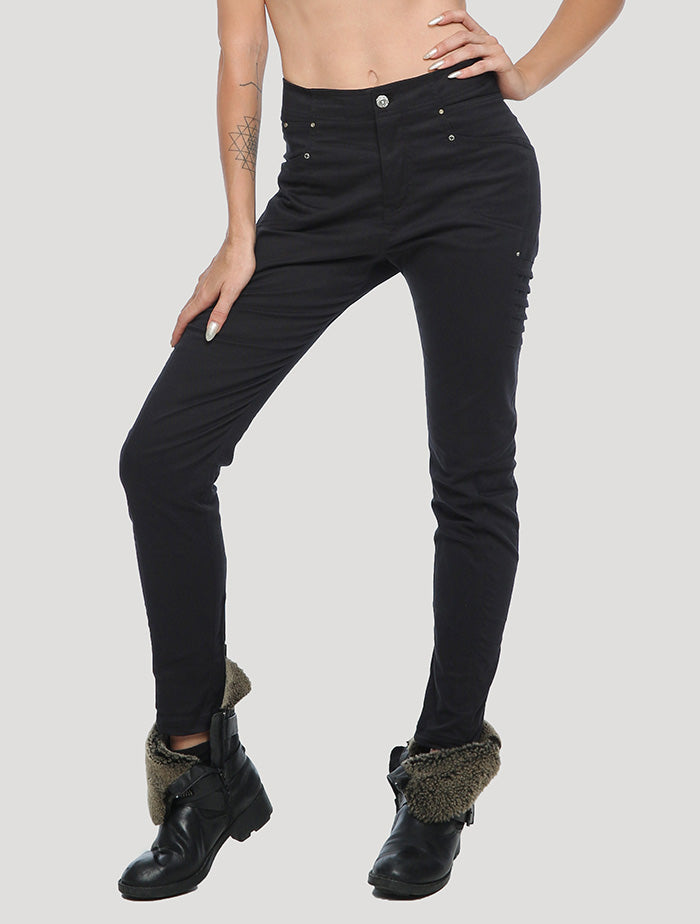 Black skinny Ghana Pants - Psylo Fashion