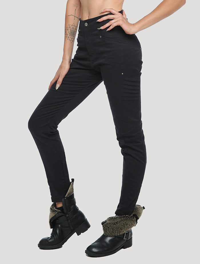 Black skinny Ghana Pants - Psylo Fashion