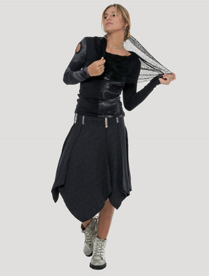 Black Gemini Long Sleeves Top - Psylo Fashion