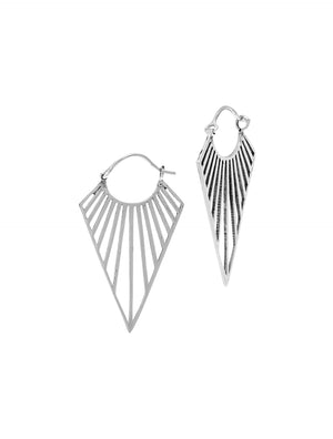 Geo Diamond Hoops Earrings by Tribali - Psylo Fashion