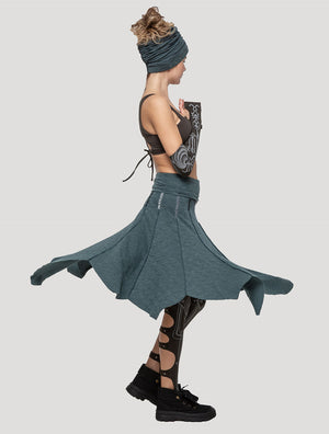 'Heidi' Teal-blue Pixie Skirt - Psylo Fashion