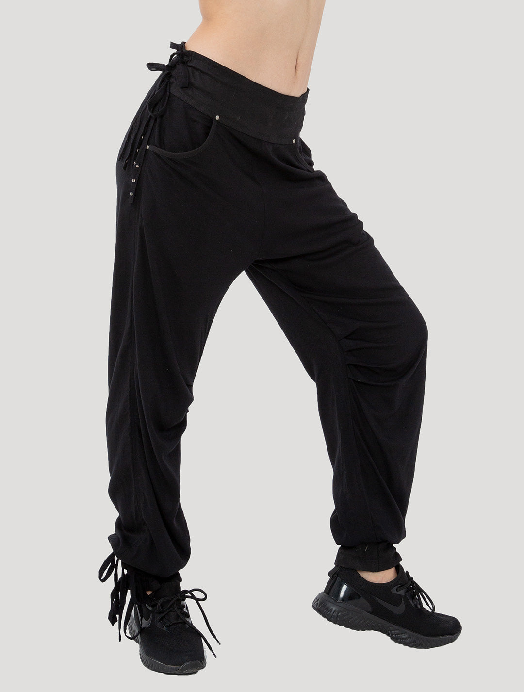 Black 'Idonea' Pants - Psylo Fashion