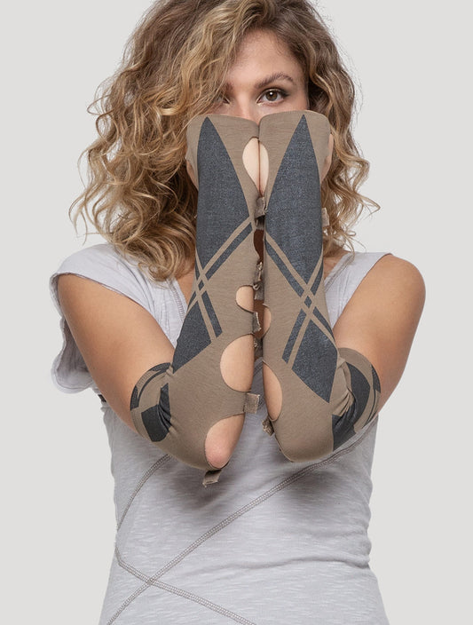 'Karma' Organic Cotton Lycra Long Gloves - Psylo Fashion