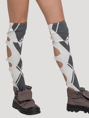 Off White 'Karma' Organic Cotton Lycra Leg Warmers - Psylo Fashion