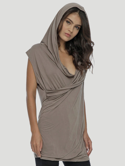 Kuan Unisex Hooded Wrap Top - Psylo Fashion