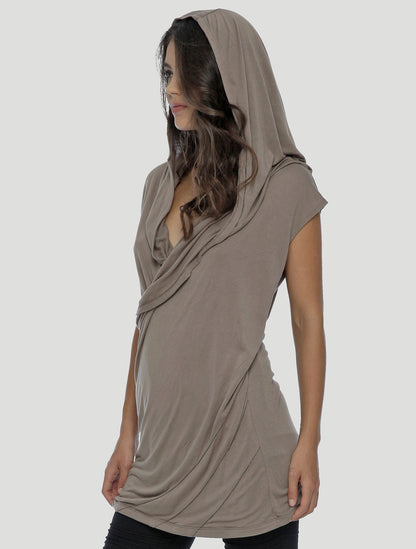 Kuan Unisex Hooded Wrap Top - Psylo Fashion
