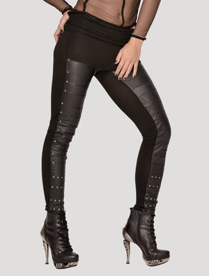Leather Long Leggings - Psylo Fashion