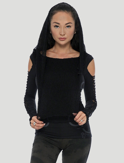 Long Neck Top Long Sleeves - Psylo Fashion