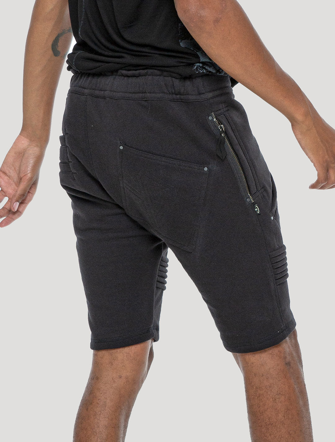 Black Lipat Rmx Shorts - Psylo Fashion