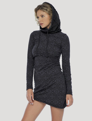 Black Livia Long Sleeves Turtleneck Dress - Psylo Fashion