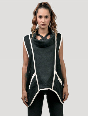 Mini Cleo Sleeveless Short Vest by Alekai - Psylo Fashion