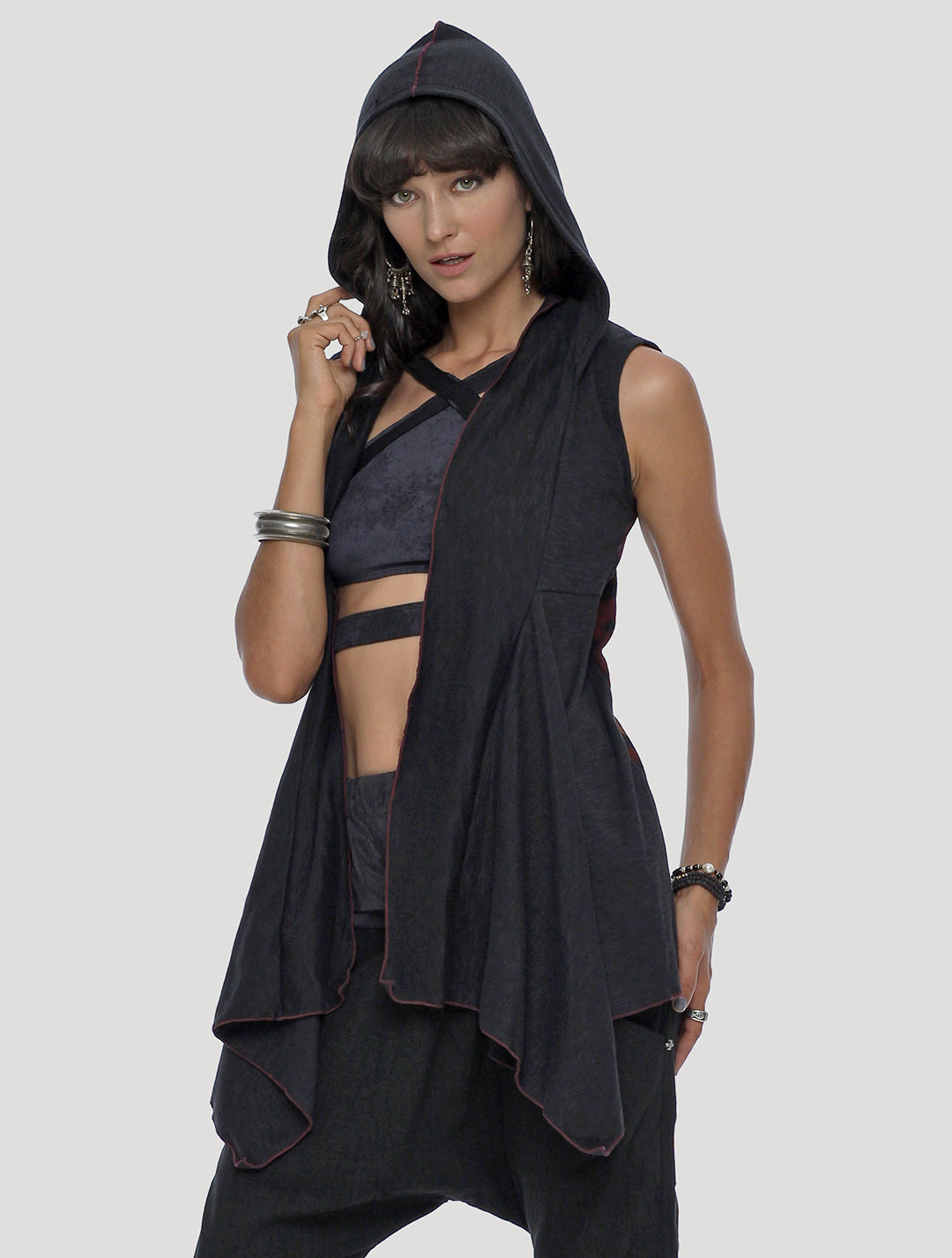 Mali Hooded Vest - Psylo Fashion