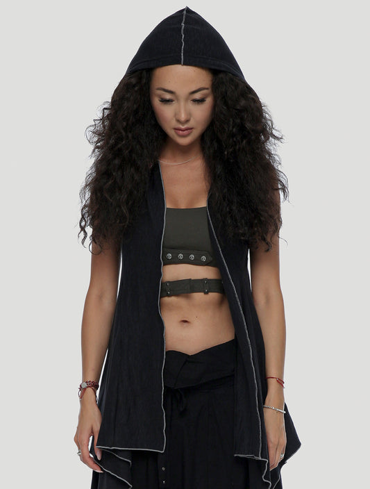 Mali Hooded Vest - Psylo Fashion