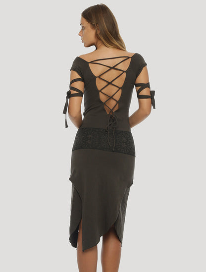 Monroe RMX Short Sleeves Corset Dress - Psylo Fashion