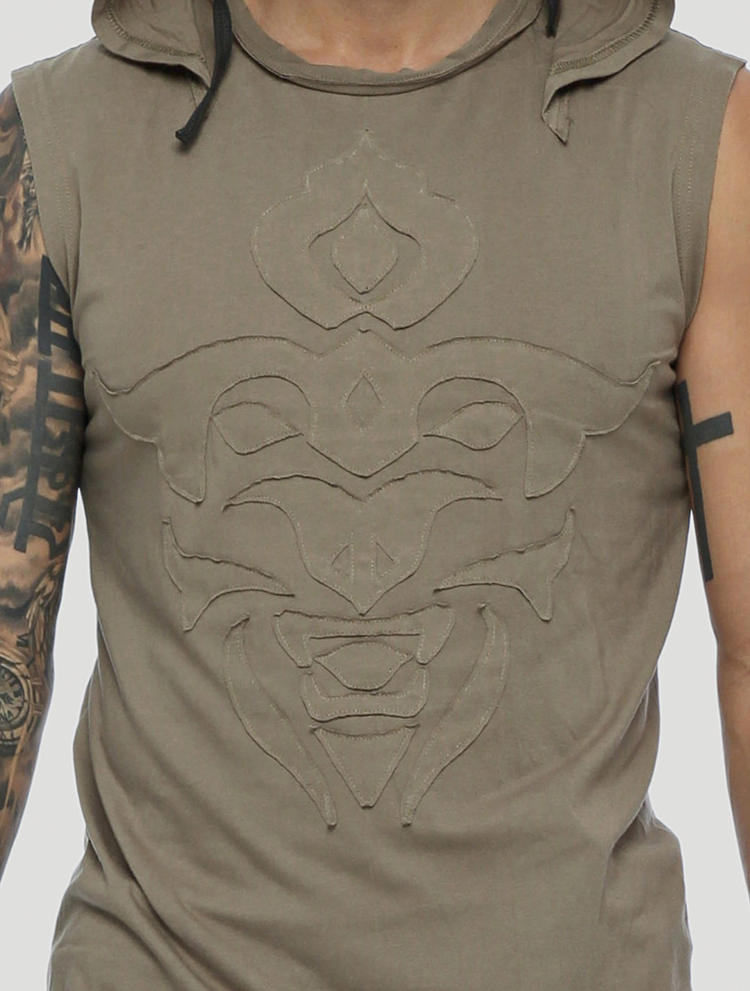 Mask Sleeveless Hoodie - Psylo