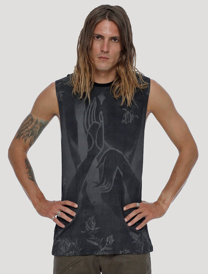 Mudra Hoodie Sleeveless Tee - Psylo Fashion
