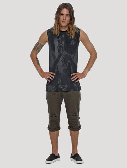 Mudra Hoodie Sleeveless Tee - Psylo Fashion