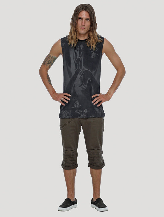Mudra Hoodie Sleeveless Tee - Psylo Fashion