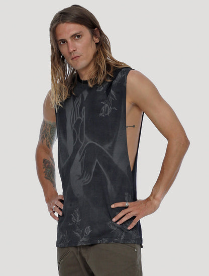 Mudra Hoodie Sleeveless Tee - Psylo Fashion