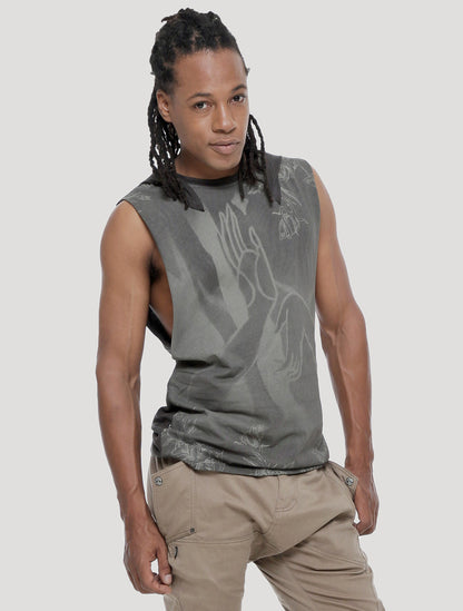 Mudra Hoodie Sleeveless Tee - Psylo Fashion
