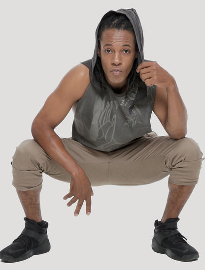 Mudra Hoodie Sleeveless Tee - Psylo Fashion