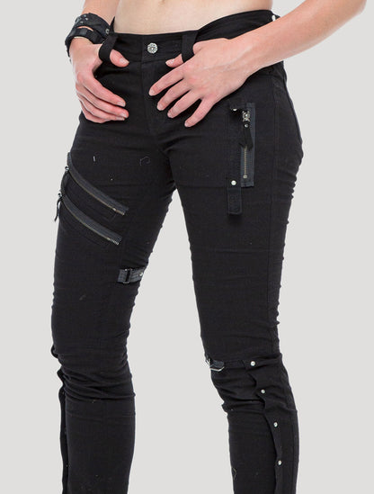 Black 'Masa' Rmx Pencil Pants by Psylo Fashion