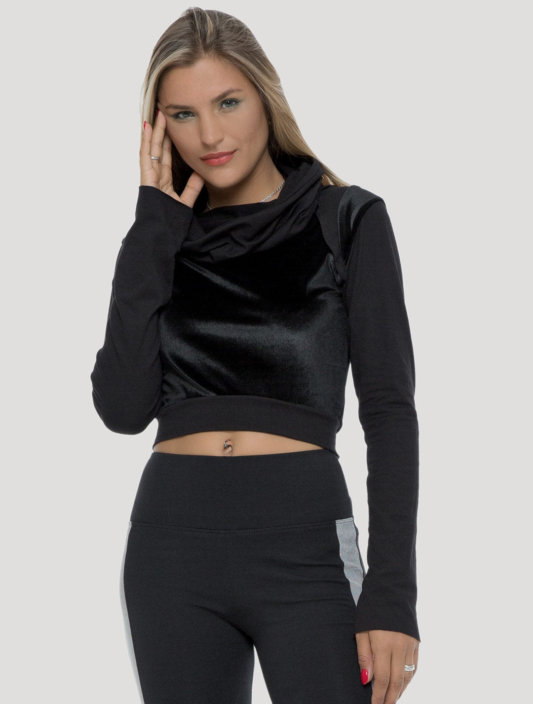 Nala Long Sleeves Crop Top - Psylo Fashion