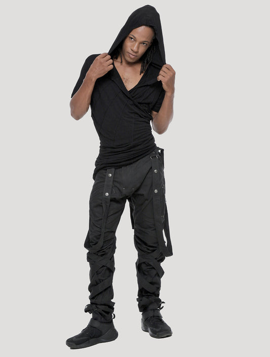 Black Ottoman Pants - Psylo Fashion