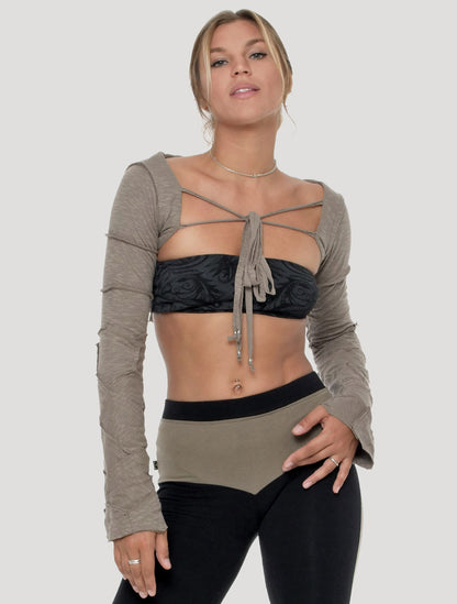 Pecoa Sleeves Rmx Hooded Shrug - Psylo Fashion