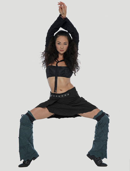 Pecoa Sleeves Rmx Hooded Shrug - Psylo Fashion