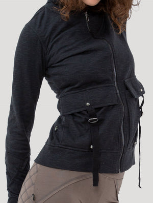 Black 'Pecoa' Hooded Extra Jacket - Psylo Fashion