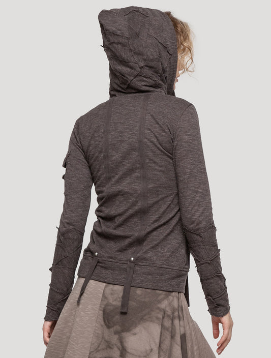 Charcoal 'Pecoa' Hooded Extra Jacket - Psylo Fashion