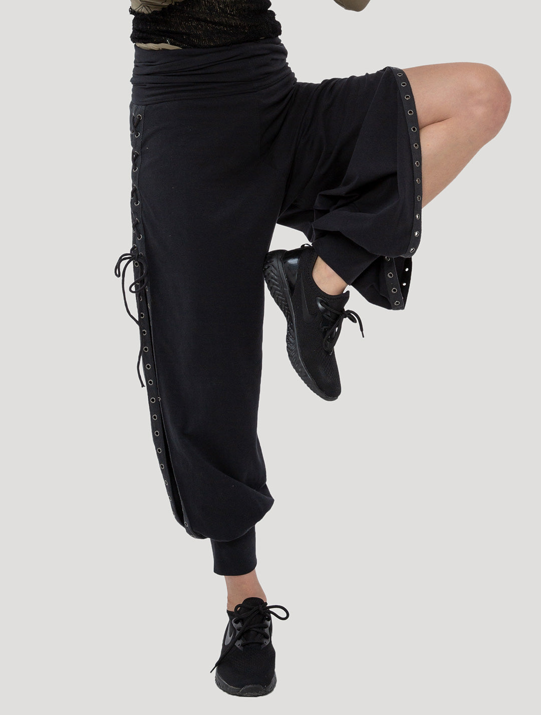 Women Linen Lace Trim Harem Pants Bloomers Loose Floral Trousers Bottoms  Comfy | eBay