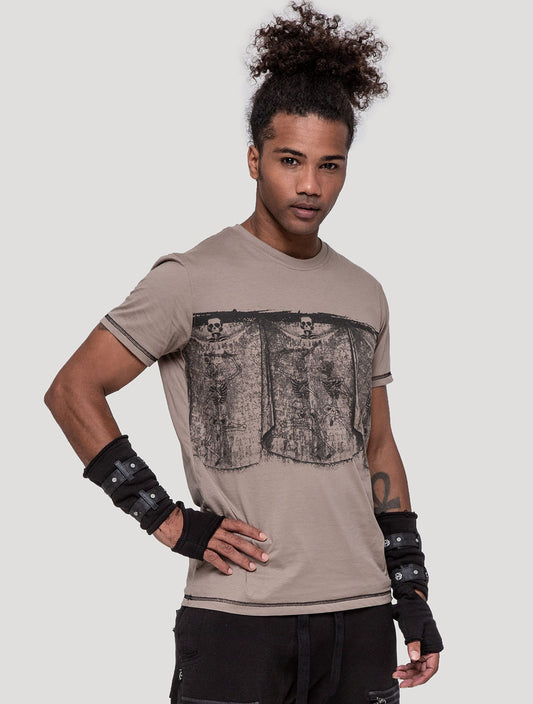 Cement Skeleton Short Sleeves Tee by Psylo Fashion