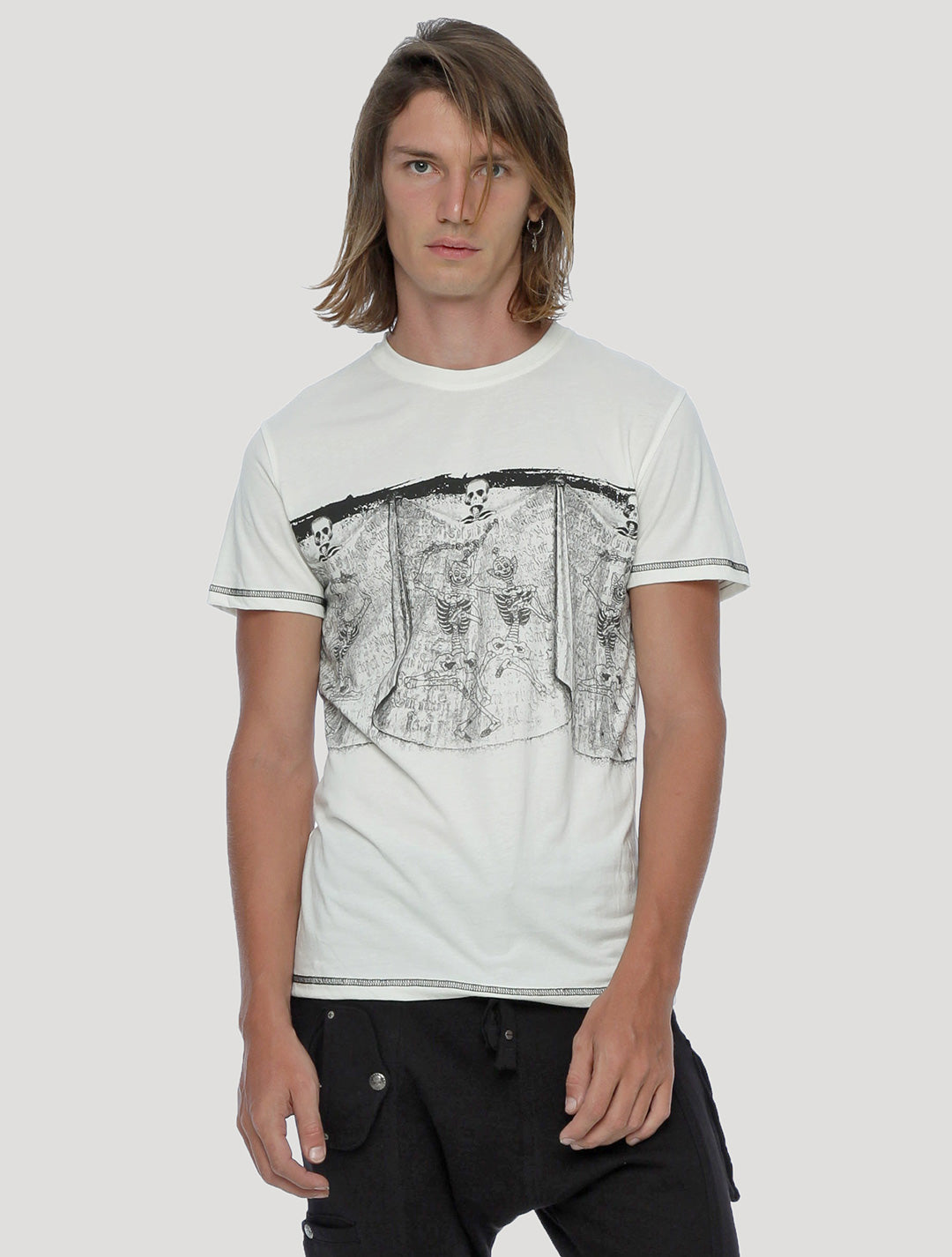 Off white outlet skeleton tee